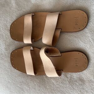 Joie Women's Cream Leather Sandals